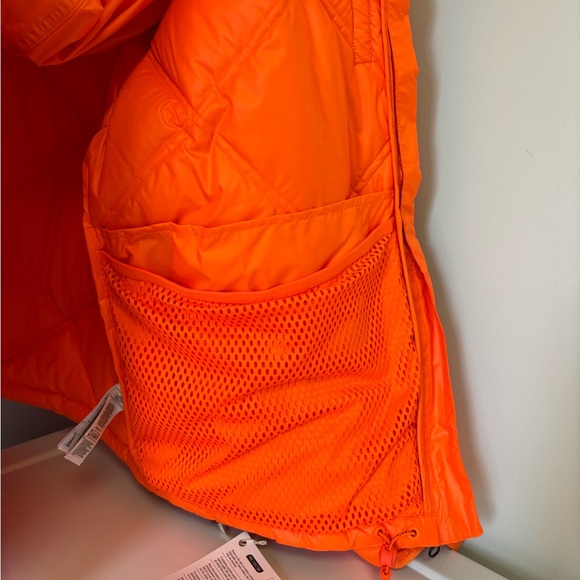 Adidas by Stella McCartney NWT Convertible Quilted Puffer Jacket Vest Orange XS - Picture 7 of 16